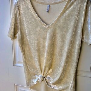 White velvet tee